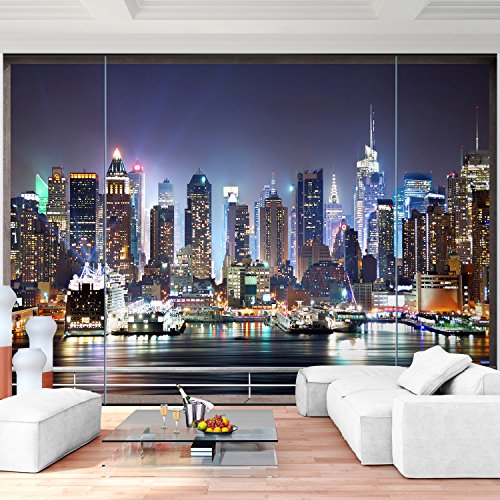 Vlies Fototapete 352x250 cm - 9026011b 'Fenster nach New York' RUNA Tapete