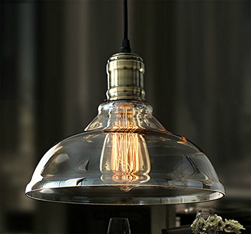 Stylehome 40W Edison Retro Deckenlampe Hängeleuchte Glasschirm Vintage Industrie RL-C005