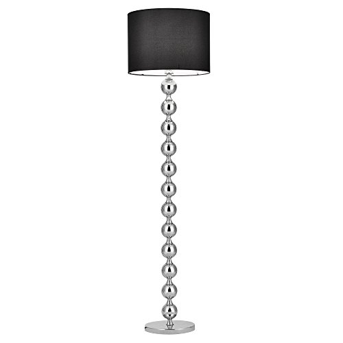[lux.pro] Stehleuchte - Spheric Black - schwarz (1 x E27 Sockel)(155 cm x Ø 48 cm) Stehlampe Fußbodenlampe Zimmerlampe Wohnzimmerlampe [Energieklasse A+++]