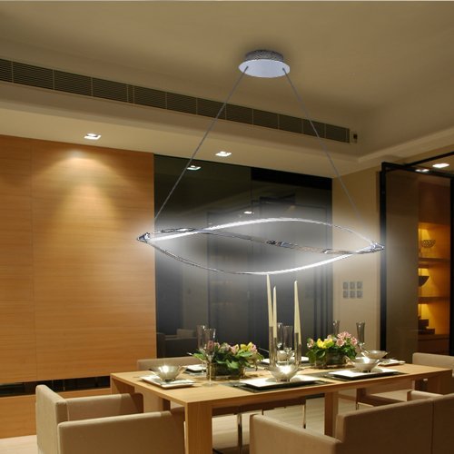 Lu-Mi® LED Pendelleuchte Höhenverstellbar Küchen Deckenleuchte Wohnzimmer Designleuchte Deckenlampe Schlafzimmer Modern (Sunset Lina)