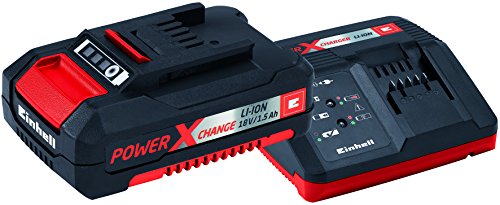 Einhell Starter Kit Akku und Ladegerät Power X-Change (Lithium Ionen, 18 V, 1,5 Ah Akku und Schnellladegerät, passend für alle Power X-Change Geräte)