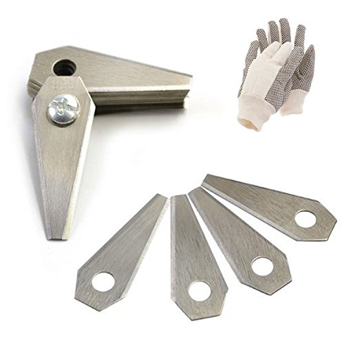 36 Edelstahl Ersatzmesser für Mähroboter | 1 mm | inkl. GRATIS Handschuhe | Bosch Indego | Rasenmäher Messer