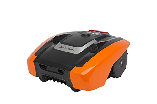 YardForce AMIRO 400i Mähroboter mit App-Steuerung – Selbstfahrender City-Rasenmäher Roboter mit Begrenzungsdraht – Akku Rasenroboter für bis zu 400m² Rasen & 25% Steigung 20 V, schwarz/orange